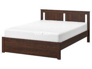 Bed frame, brown, Queen size